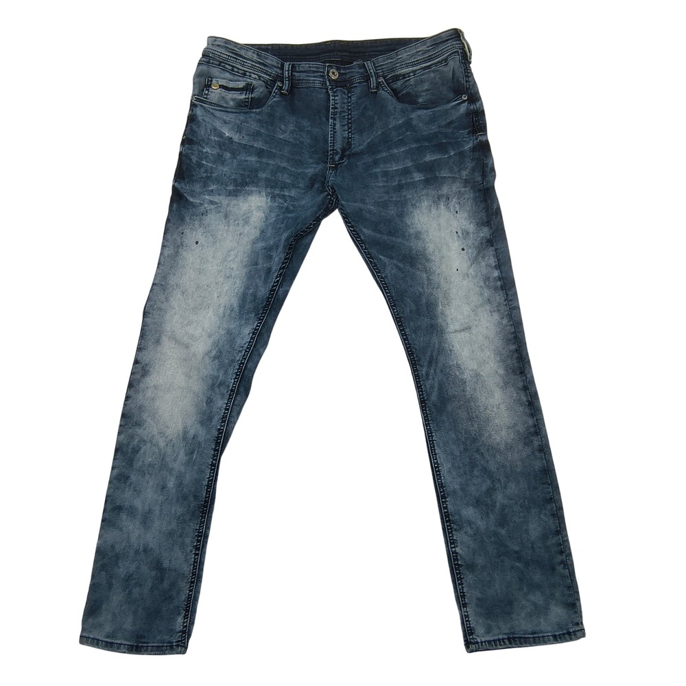 Buffalo David Bitton Super Skinny Stretch Sp.Max Jeans Mens 36x30 Blue Acid Wash